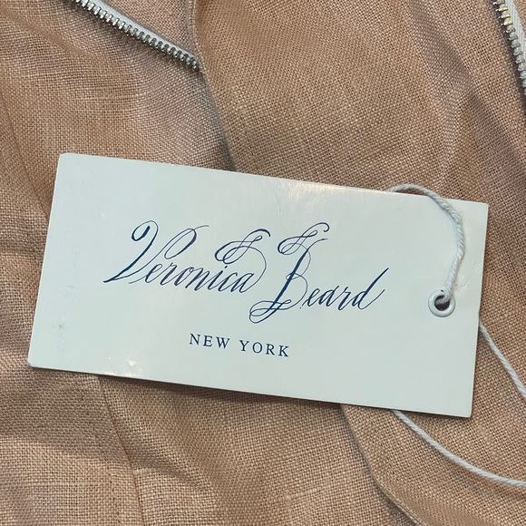 NWT Veronica Beard Pink Linen Moto Jacket - Picture 9 of 14